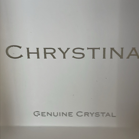 Chrystina Genuine Crystal Earrings Hoop Black Silver Sparkly NIB - Picture 5 of 6